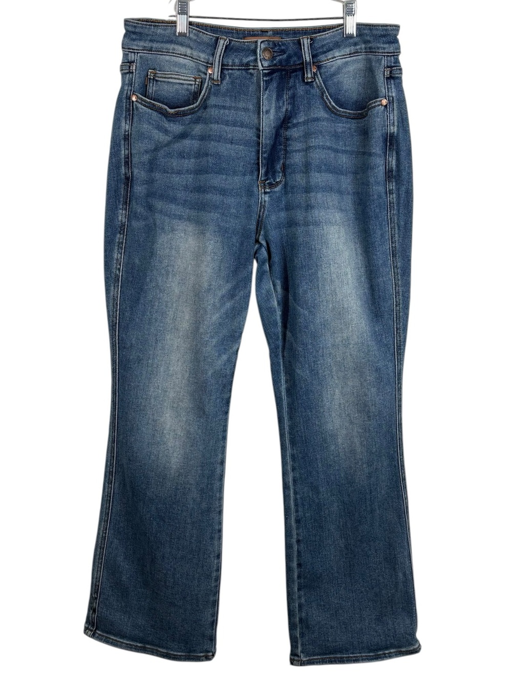 Judy Blue Spring Fling Tummy Control Stretch Denim Boot Cut Jeans 14W Plus Size